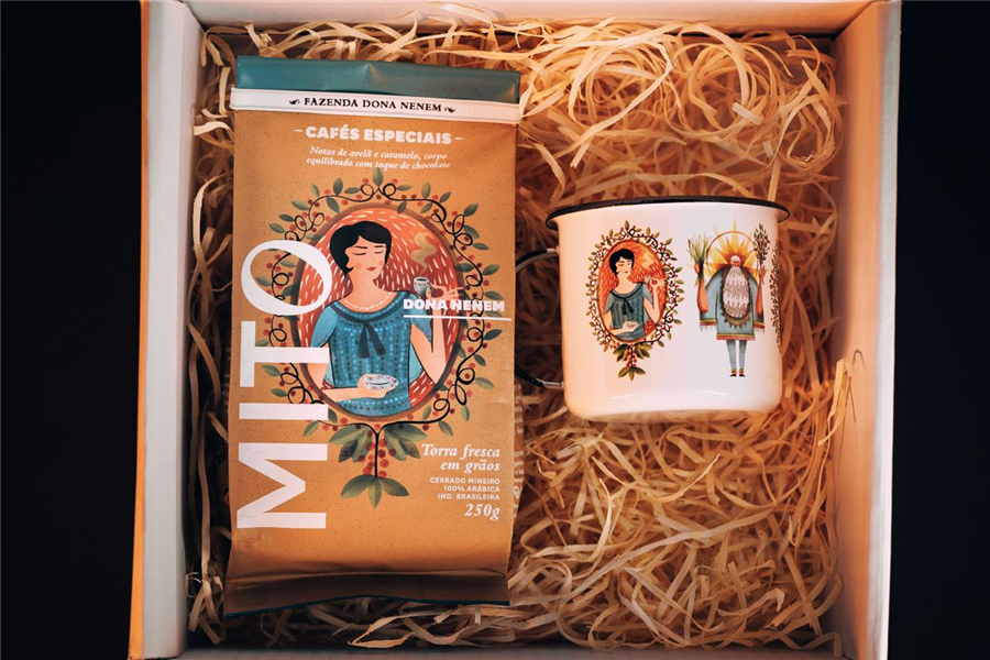 KIT CANECA ILUSTRADA MITOS & CAFÉ